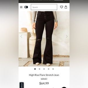 Vervet black flare jeans